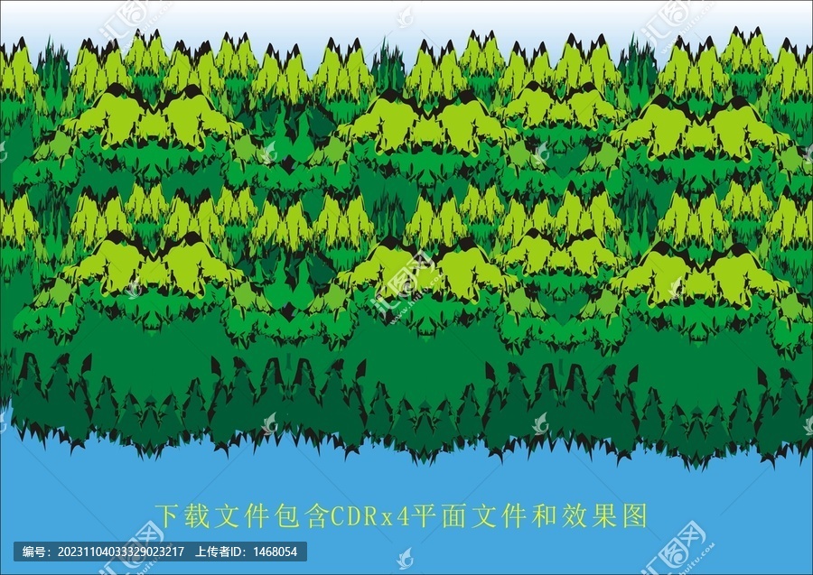 矢量绿洲森林植物素材底纹