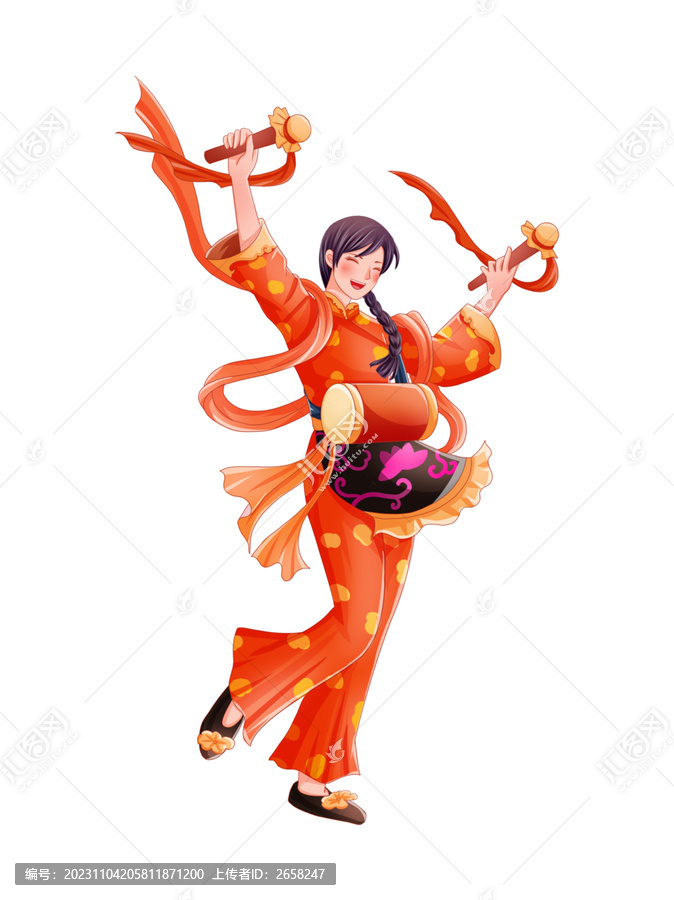 節(jié)日打腰鼓