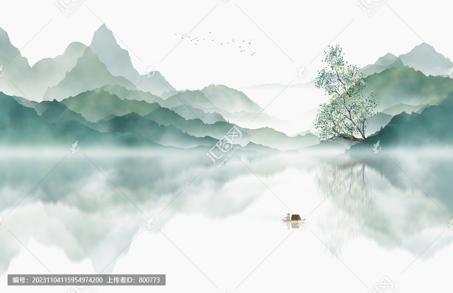 簡(jiǎn)約中式山水