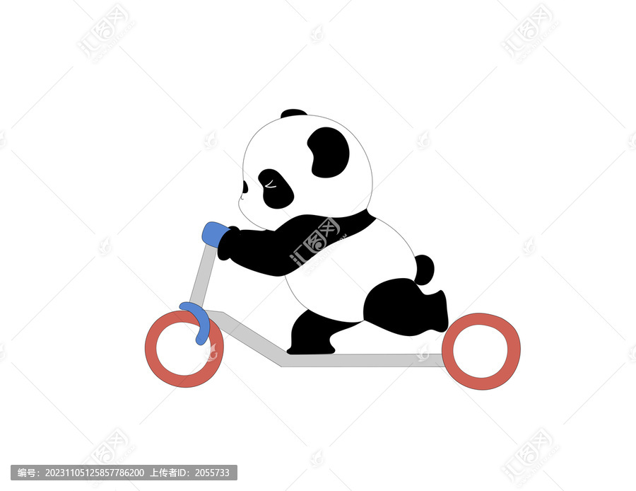 熊貓玩滑板