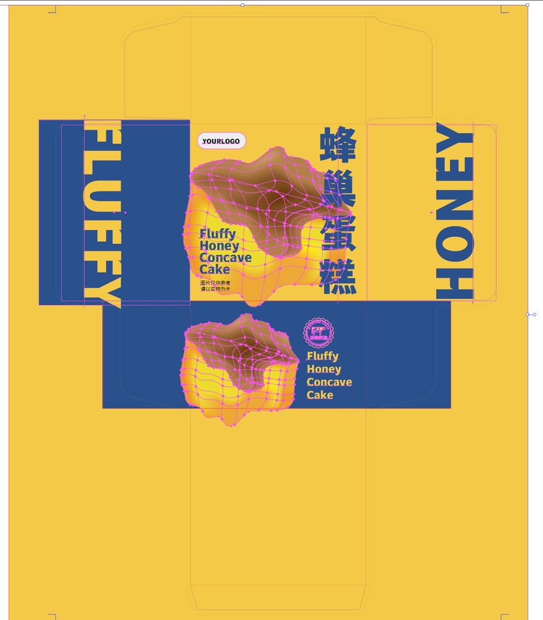 蜂巢蛋糕彩盒包裝