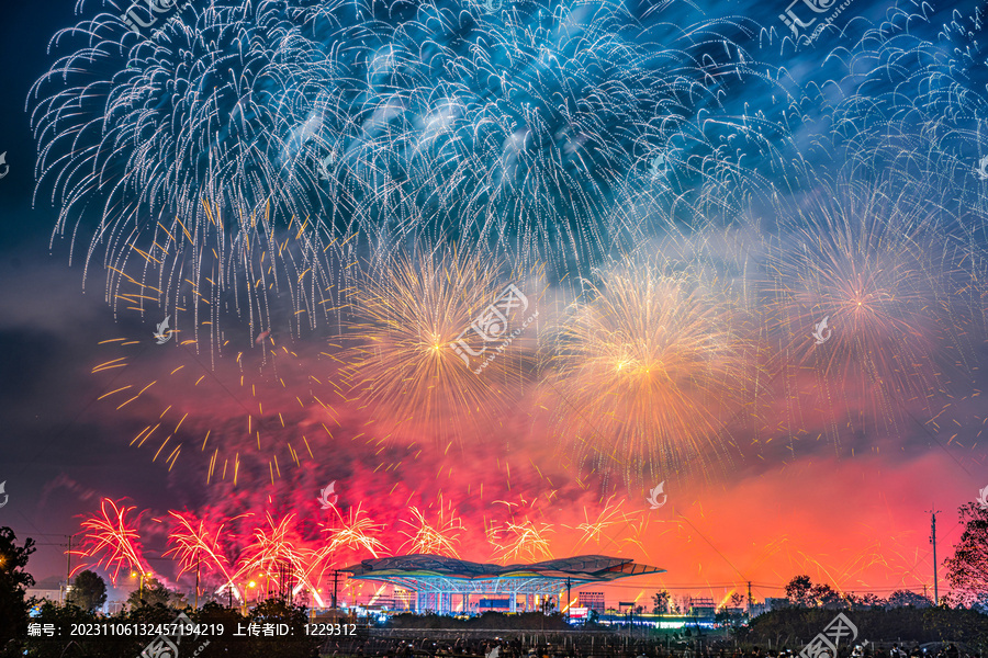 浏阳天空剧场烟花节烟花汇演