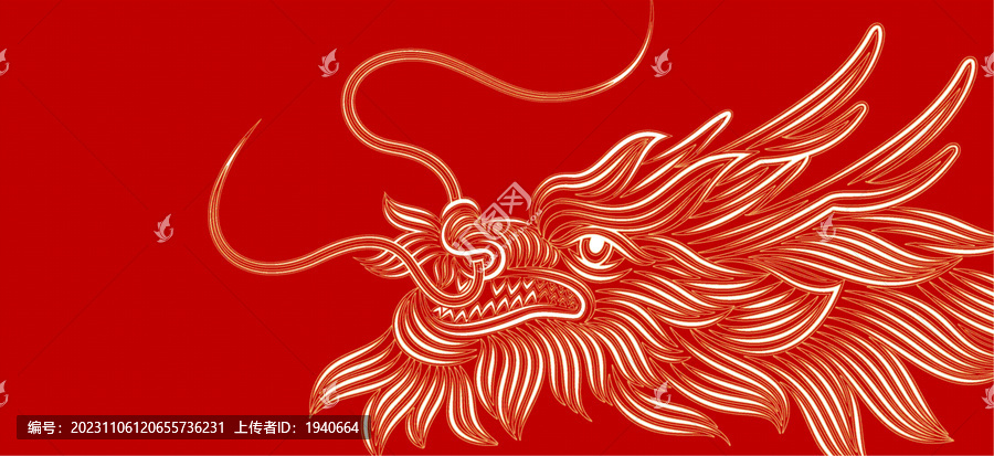 龍頭矢量封面背景