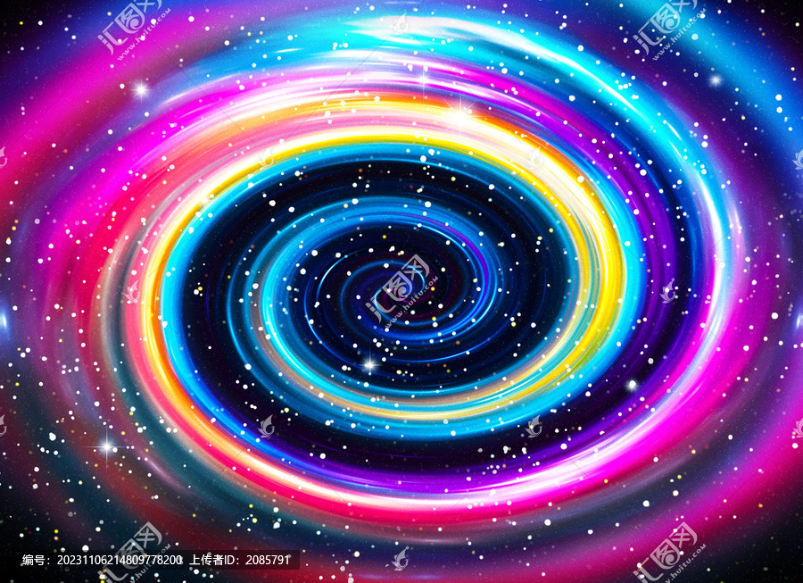彩色旋渦星空