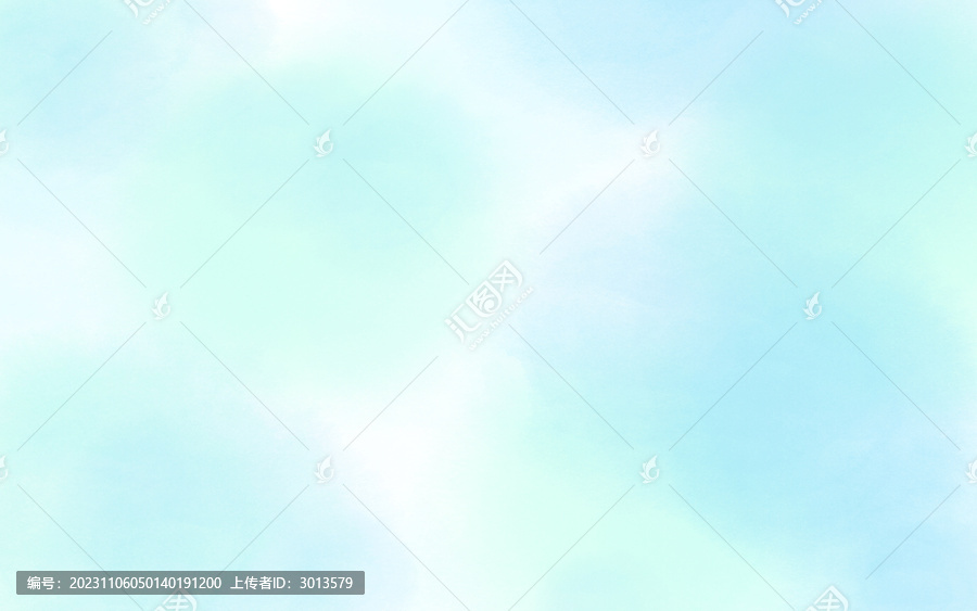 水彩筆刷暈染浸潤彌散青色背景