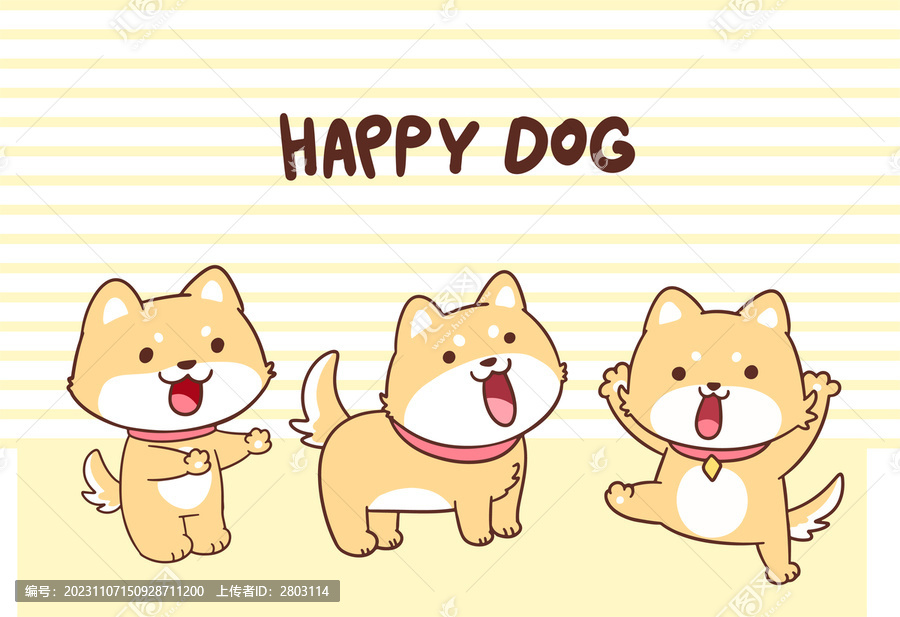 卡通可愛柯基柴犬小狗桌墊