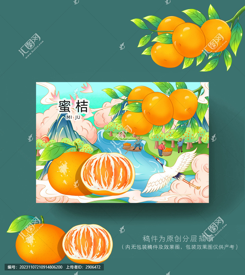 蜜桔包裝插畫(huà)