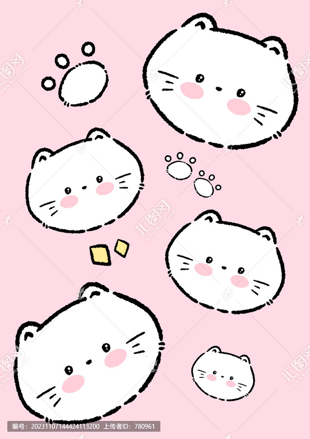 卡通可愛貓咪圖案