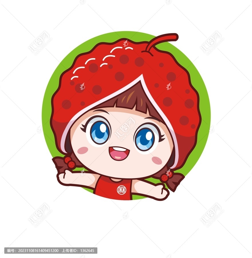 卡通可愛花椒小妹半身