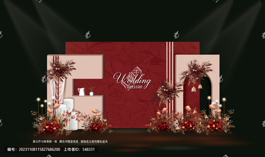 紅色婚禮迎賓區(qū)