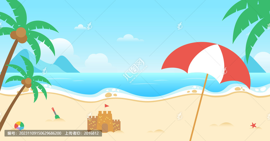 沙灘海邊場景