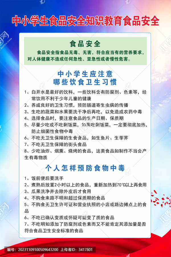 中小學(xué)生食品安全知識(shí)教育