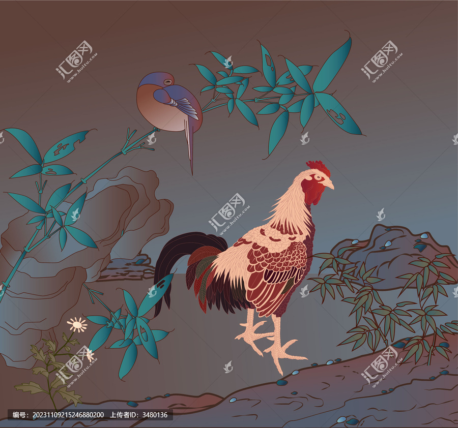 雄雞插畫