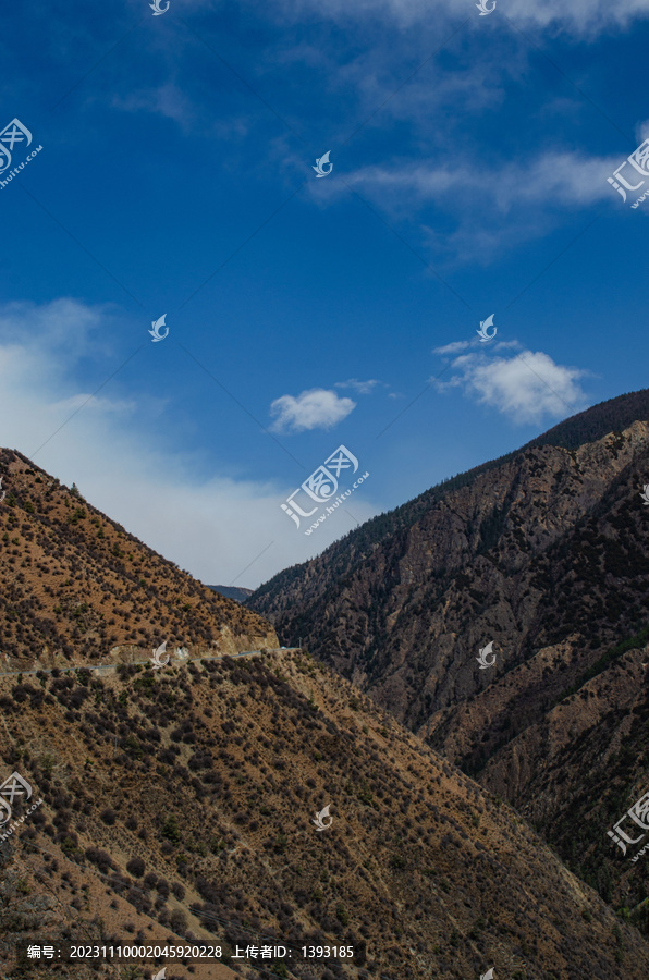 川西崇山峻岭里的川藏公路