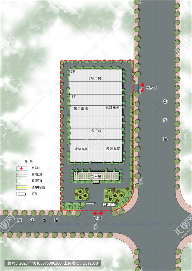 企業(yè)工廠規(guī)劃設(shè)計(jì)彩平圖