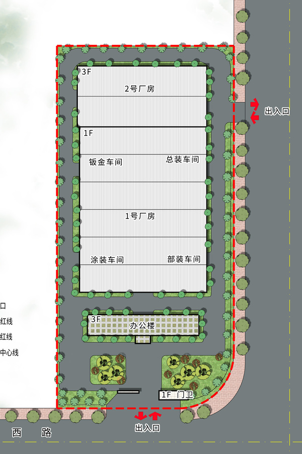 企業(yè)工廠規(guī)劃設(shè)計(jì)彩平圖