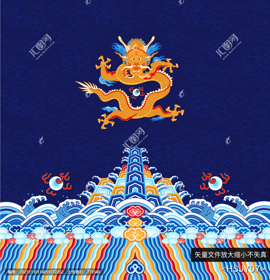 龍袍紋樣海水江崖紋