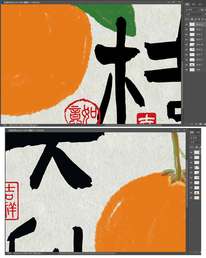 大桔大利裝飾畫大吉大利