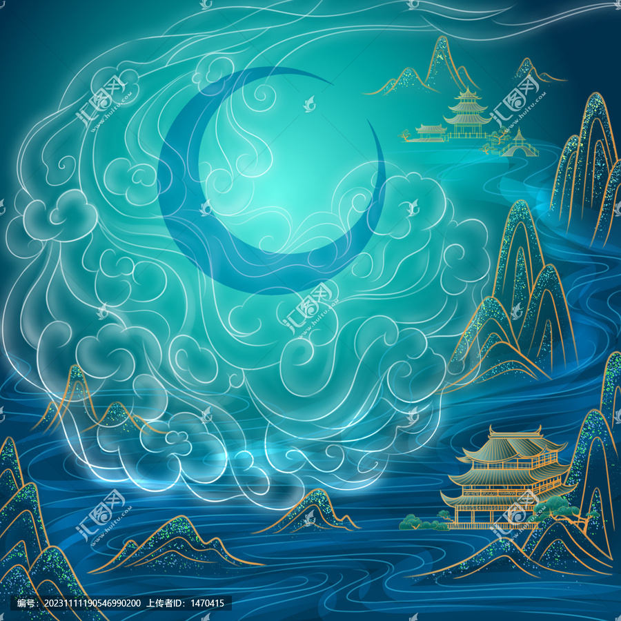 祥云夢(mèng)境背景圖