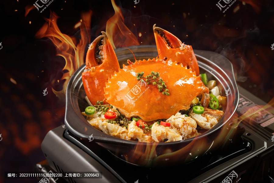 花椒煲仔焗肉蟹