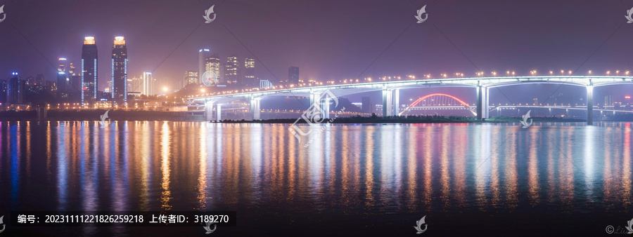 重庆长江大桥夜景