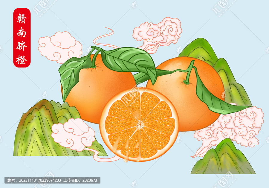 橙子包裝畫