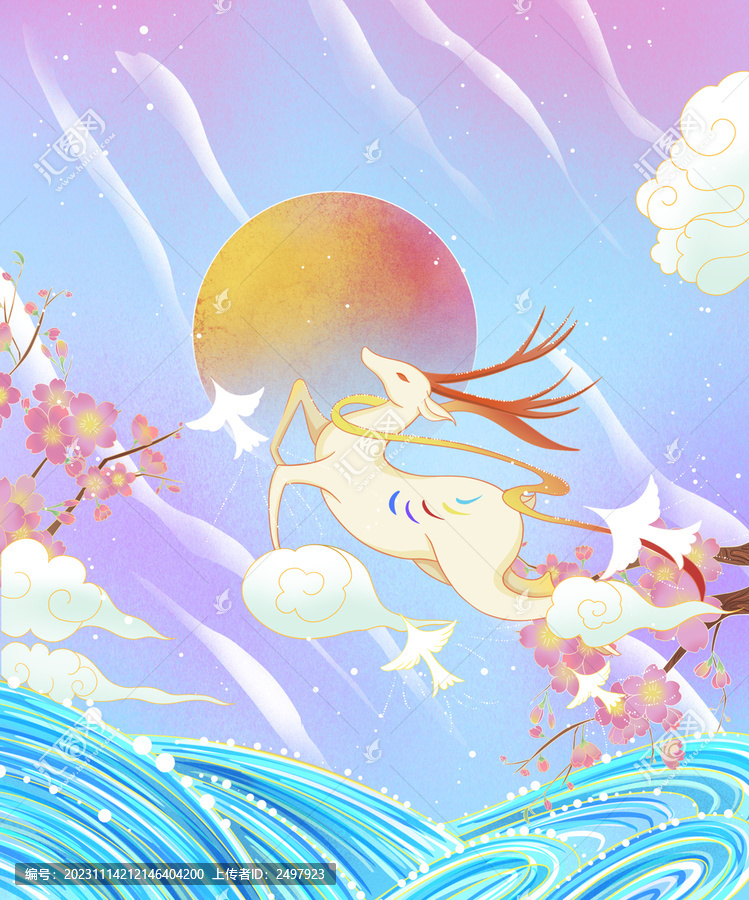 浪潮上祥鹿飛奔