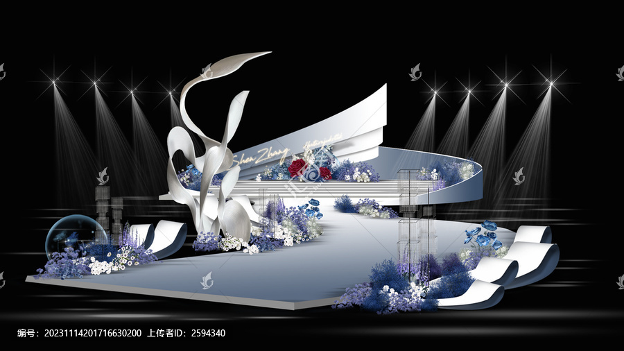 藍(lán)色婚禮效果圖