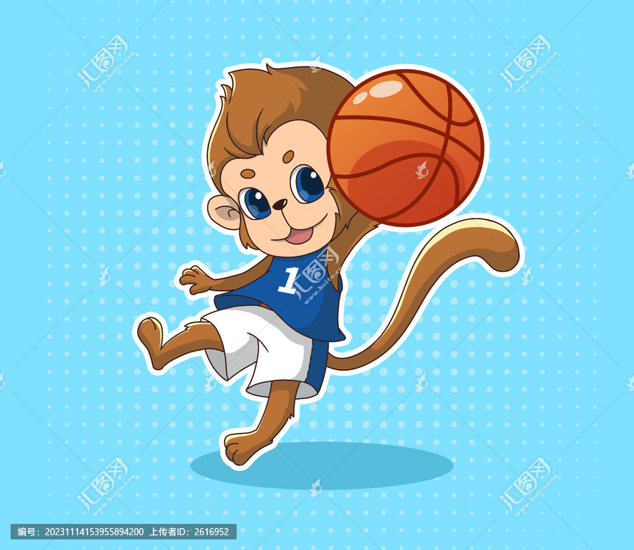 打籃球的猴子籃球吉祥物