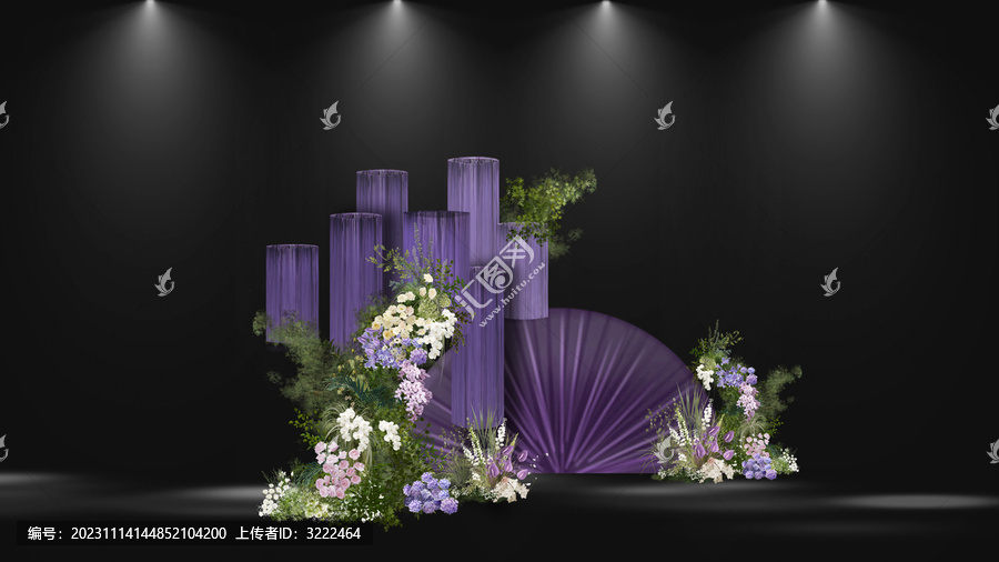紫色婚禮合影區(qū)