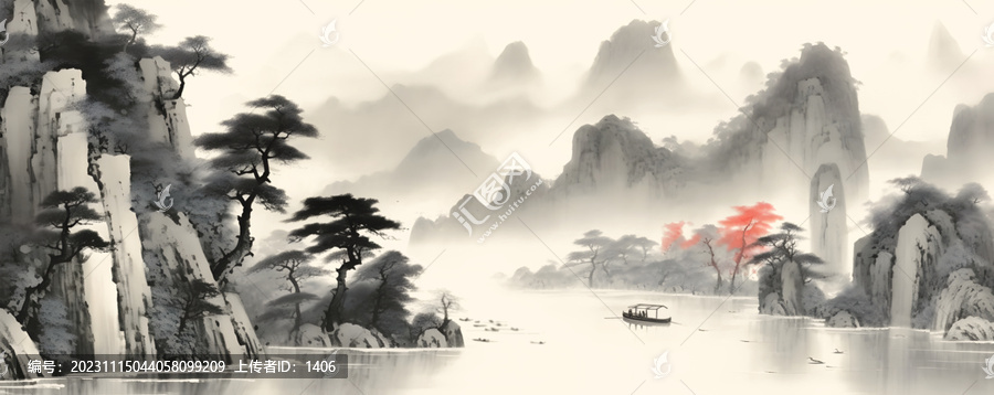 山水裝飾畫