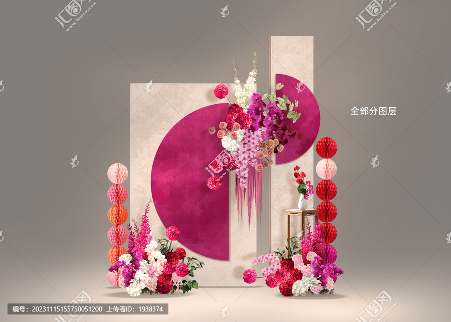 中式婚禮小景效果圖