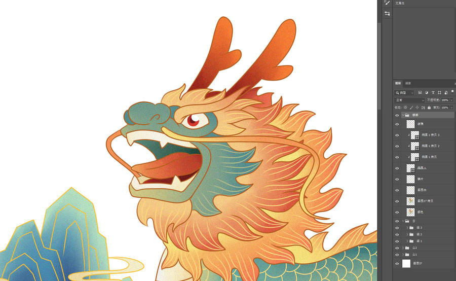 麒麟神獸插畫