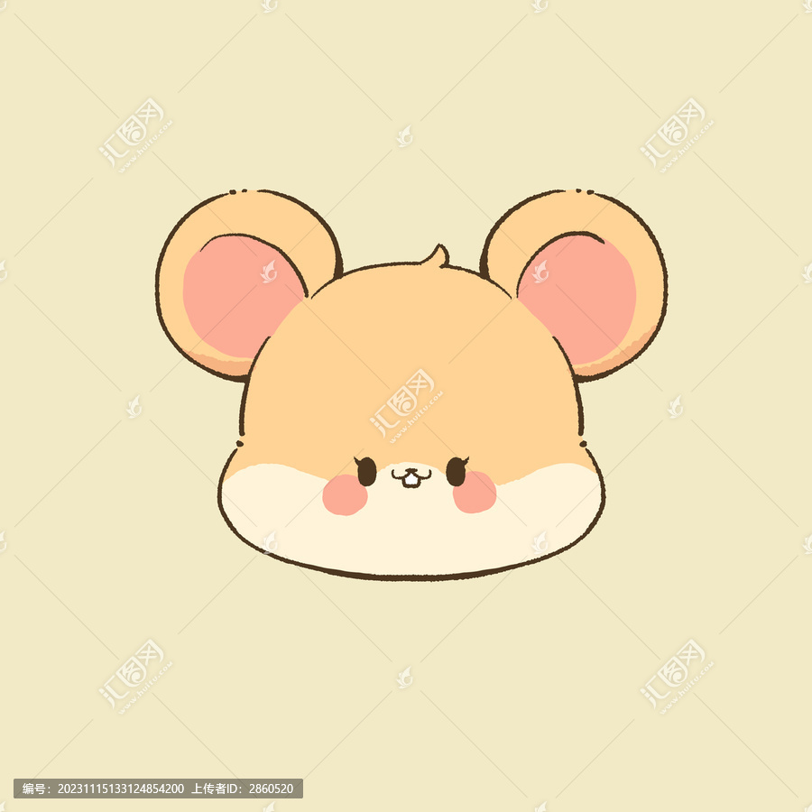 卡通動(dòng)物頭像鼠