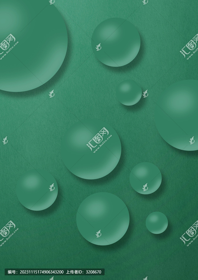 墨綠色氣泡背景海報