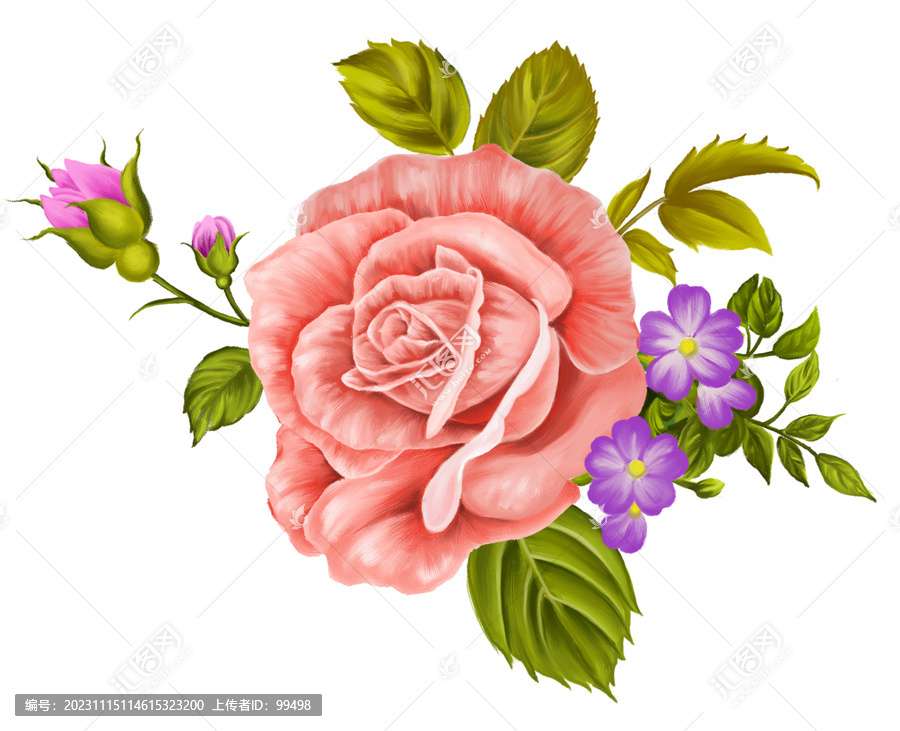 手繪花