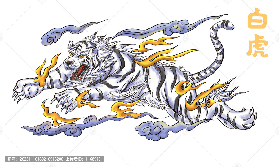白虎插畫(huà)