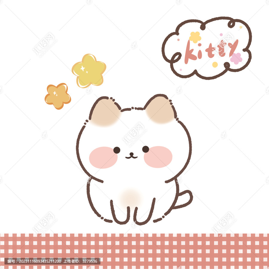 卡通貓咪動物印花圖案
