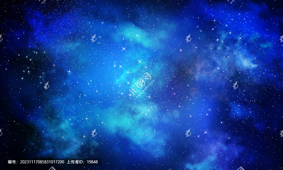 藍(lán)色星空背景圖