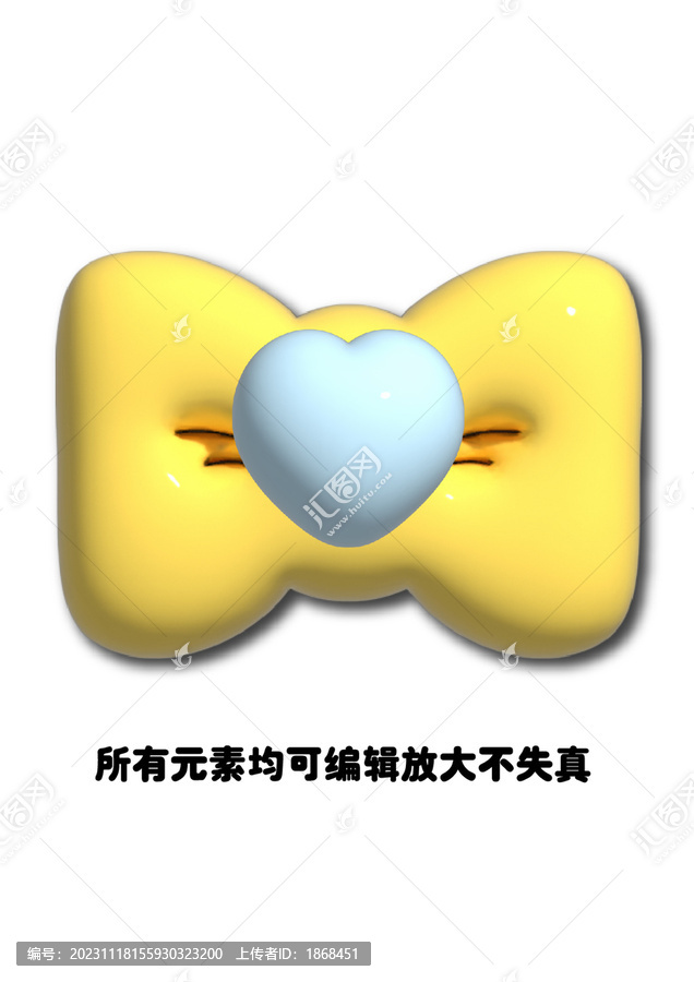 卡通愛心蝴蝶結(jié)