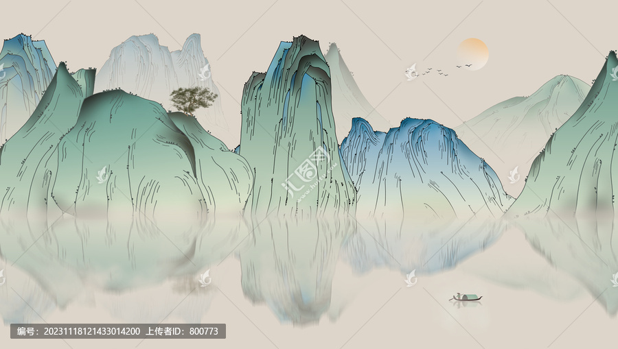 國潮新中式山水