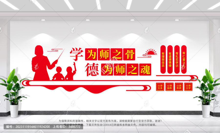 四有好老師辦公室標(biāo)語(yǔ)文化墻