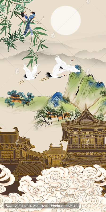 玄關(guān)山水畫