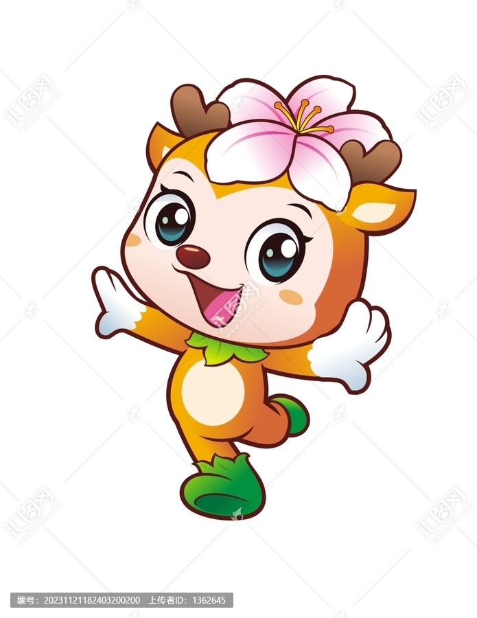 卡通可愛小鹿