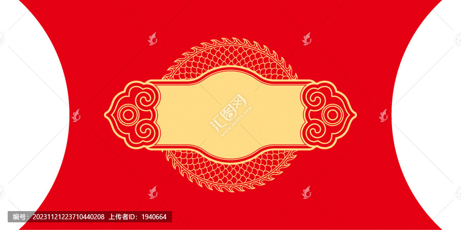 龍邊框矢量