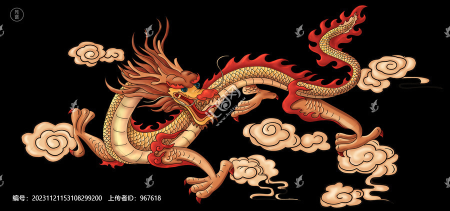 中國風(fēng)手繪龍主KV