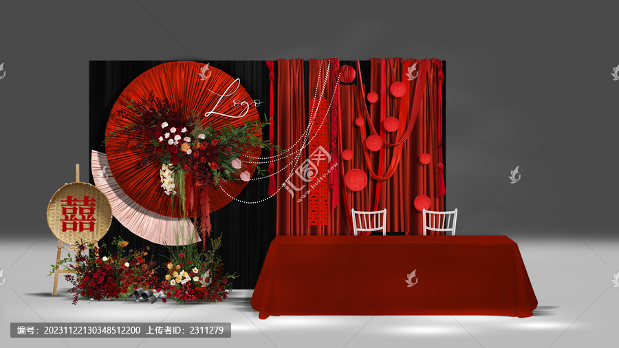 南洋風(fēng)婚禮簽到區(qū)