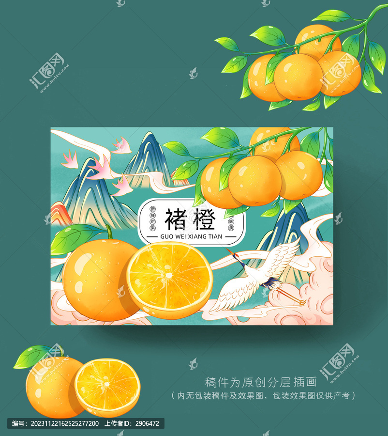 褚橙包裝插畫