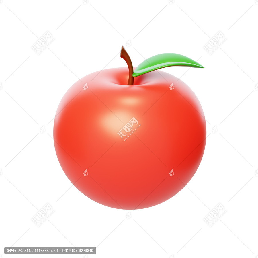 水果果实补充营养果蔬苹果3D