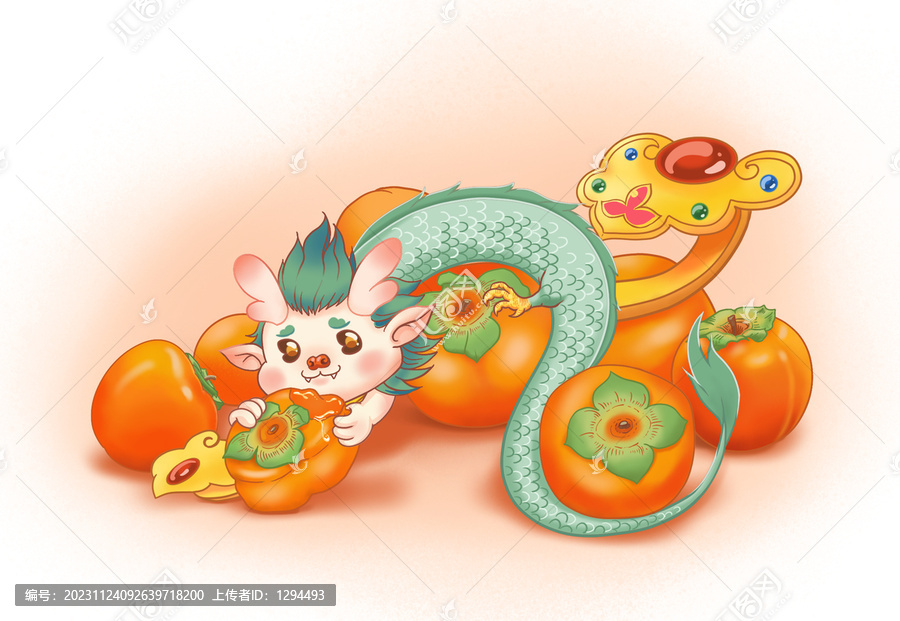 龍年事事如意柿柿如意